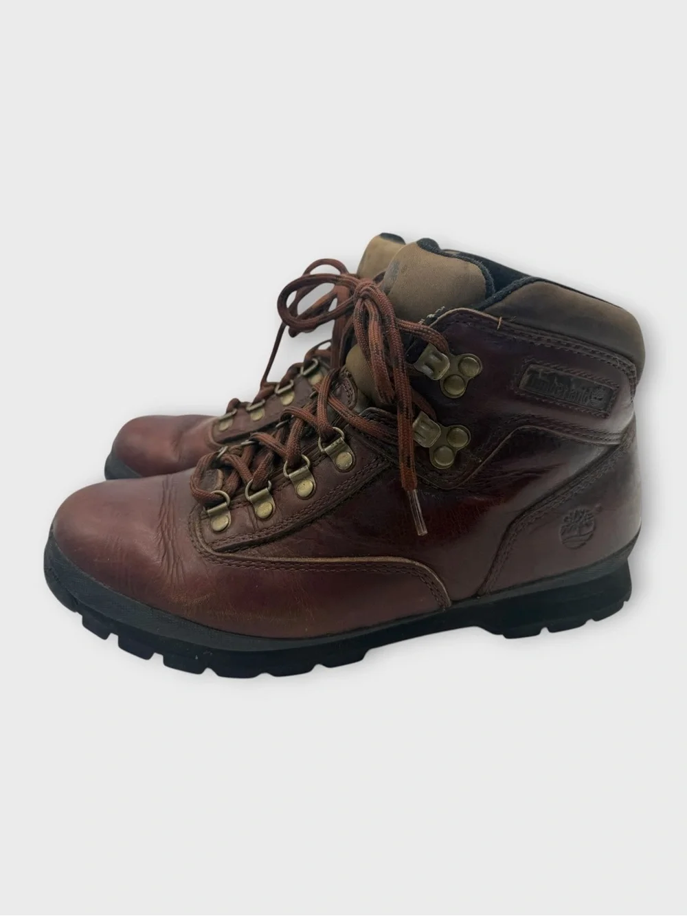 Timberland Euro Hiker Vintage Y2K Men's Brown Leather Hiking Boot Size 9.5